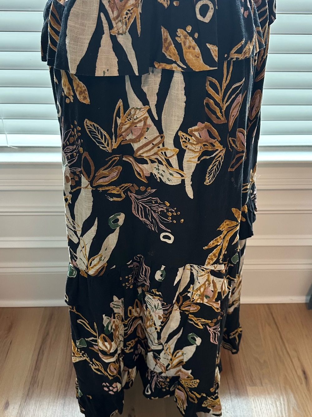 Free People Black Floral Tiered Halter Maxi Dress - Picture 4 of 4